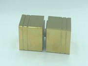 38mm Square Double Pull Knob Set - 38mm x 43mm- PVD Gold